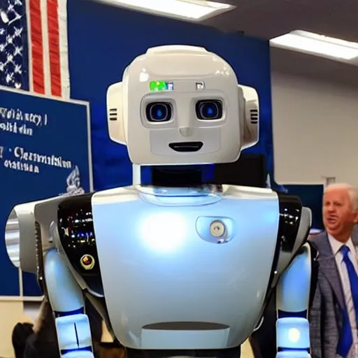Image similar to joe biden robot, as a robot, robot