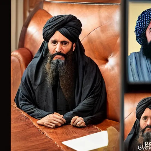 Prompt: 4 k portrait sony a 7 f 2. 8 of nancy pelosi as a taliban leader