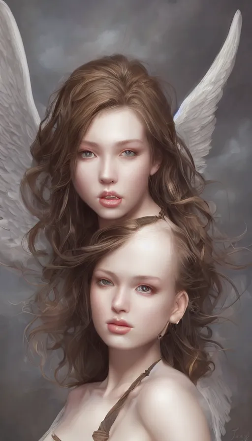 Image similar to angelic young female | | seductive - fine - face, pretty face, key visual, realistic shaded perfect face, fine details by stanley artgerm lau, wlop, nekro, james jean, andrei riabovitchev, marc simonetti, and sakimichan, trending on artstation
