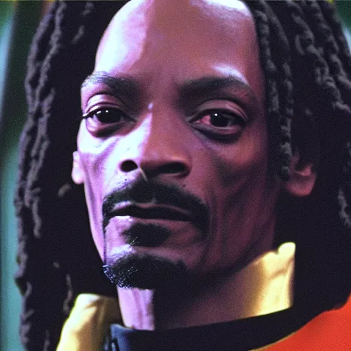 Image similar to Snoop Dogg in a still shot from star trek the next generation, 4k