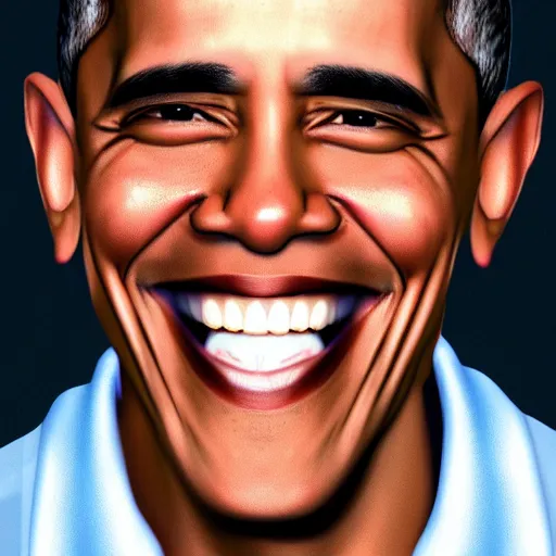 Image similar to scary photograph of barack obama with horrible teeth, close - up photograph taken on an iphone 4, flash lighting, 4 k
