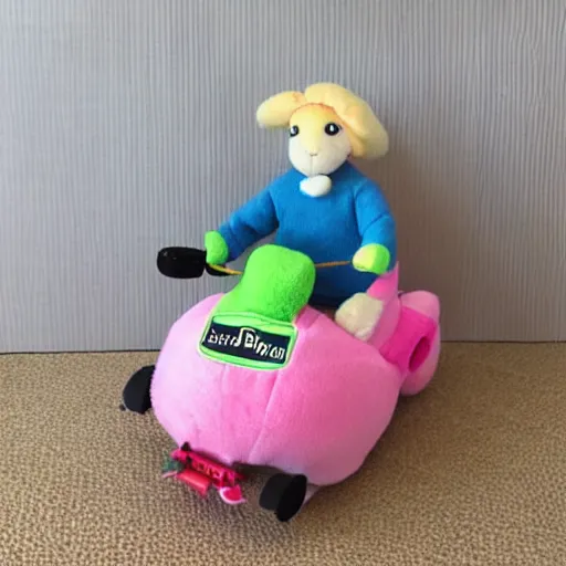 Image similar to a very soft persian pink plush john deere with pluche