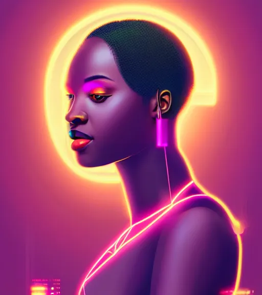 Image similar to symmetry!! african princess of technology, solid cube of light, hard edges, product render retro - futuristic poster scifi, lasers and neon circuits, beautiful dark skin african princess, intricate, elegant, highly detailed, digital painting, artstation, concept art, smooth, sharp focus, illustration, dreamlike, art by artgerm