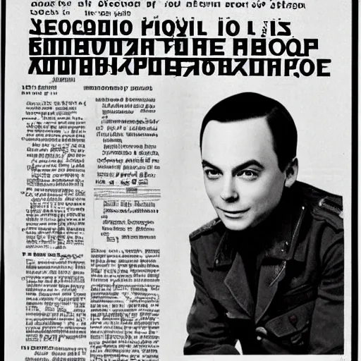 Image similar to sheldon cooper russian millitary propoganda