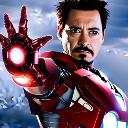 Image similar to Iron Man Tony Stark played by Johnny Depp