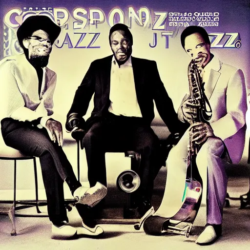 Prompt: cursed jazz album cover