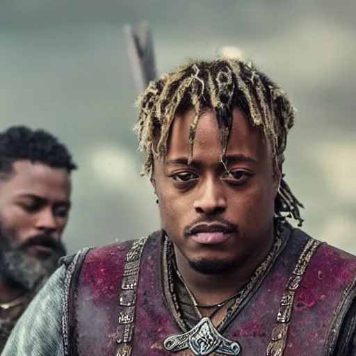 Image similar to juice wrld in Vikings very detailed 4k quality super realistic