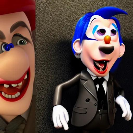 Prompt: marilyn manson as a pixar disney character from up 2 0 0 9 unreal engine octane render 3 d render photorealistic