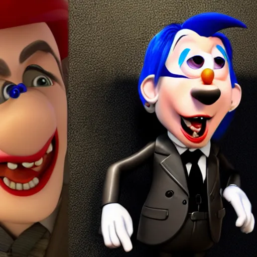 Image similar to marilyn manson as a pixar disney character from up 2 0 0 9 unreal engine octane render 3 d render photorealistic