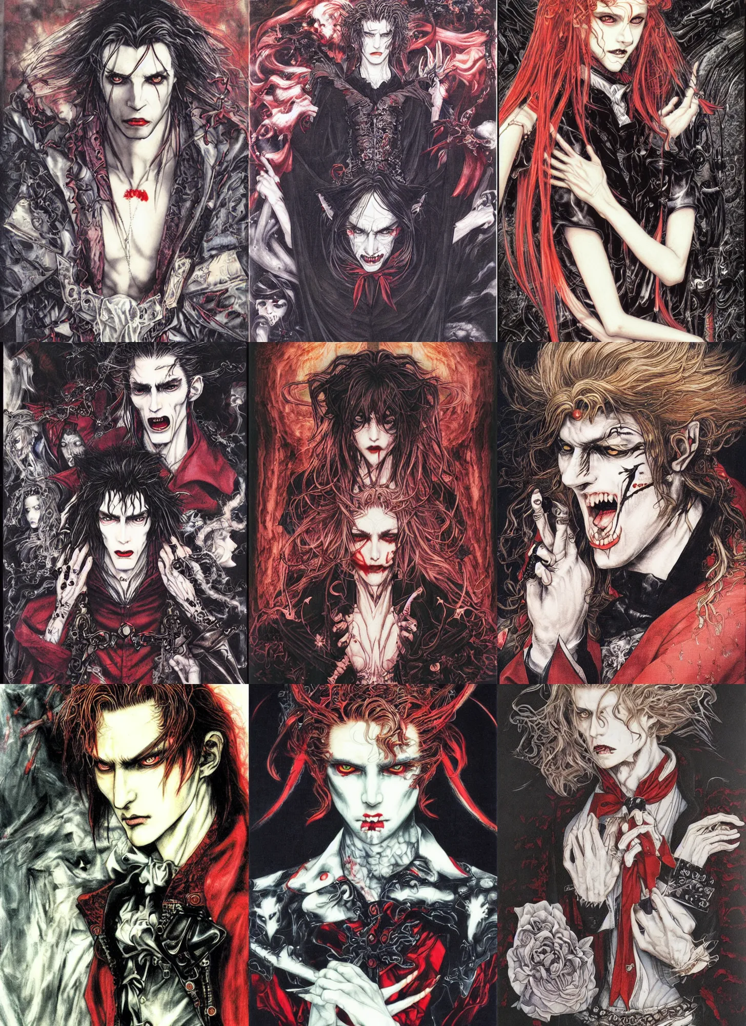 Prompt: a portrait of a vampire, by Ayami Kojima