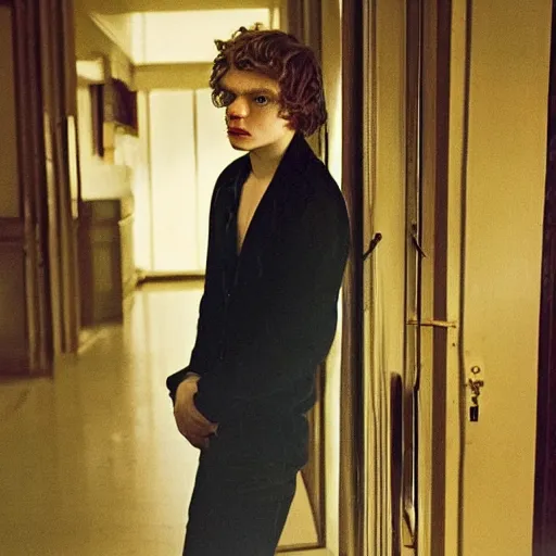 Prompt: evan peters photographed by nan goldin