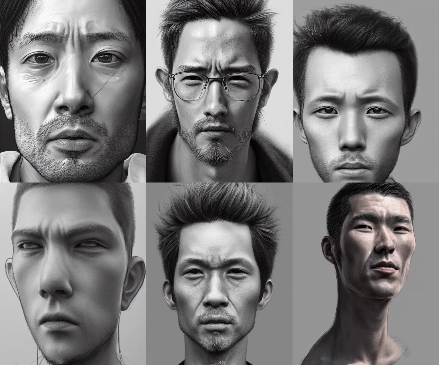 Prompt: portrait of a man, sketch, artstation trending, photorealistic, hyper - realistic, highly detailed, focus, smooth, by kousuke oono