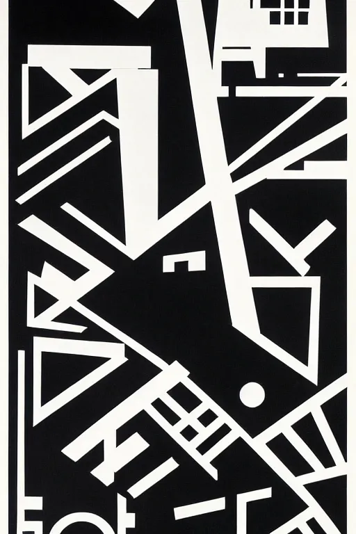 Image similar to 1 9 7 0 swiss poster for architecture conference, high contrast, black and white film stock, swiss design, swiss grid, graphic design, in the swiss style, in the style of helmut krone and el lissitzky