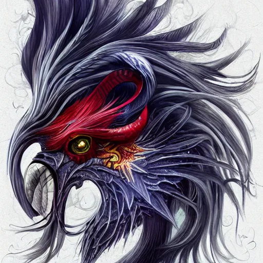 Prompt: a wlop 3 d render of very very very very highly detailed beautiful mystic portrait of a phantom undead rooster with whirling galaxy around, tattoos by anton pieck, intricate, extremely detailed, digital painting, artstation, concept art, smooth, sharp focus, illustration, intimidating lighting, incredible art,
