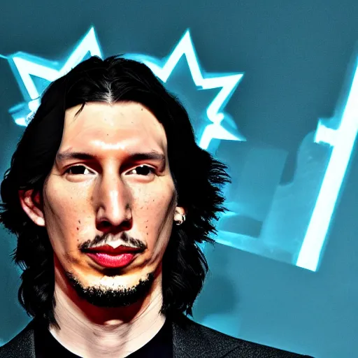 Prompt: adam driver in avatar as a navi