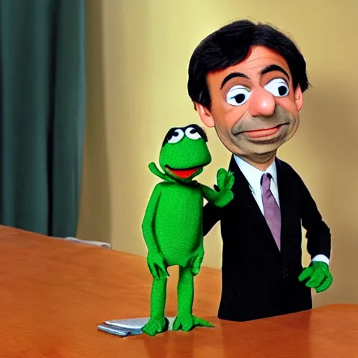 Image similar to Mr. Bean depicted as a muppet