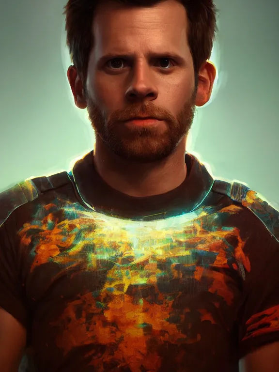 Prompt: portrait art of Dennis Reynolds 8k ultra realistic , lens flare, atmosphere, glow, detailed,intricate, full of colour, cinematic lighting, trending on artstation, 4k, hyperrealistic, focused, extreme details,unreal engine 5, cinematic, masterpiece