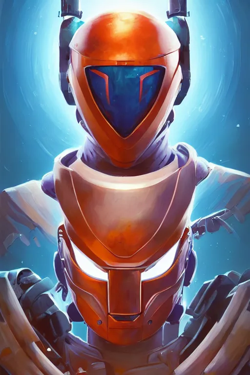 Image similar to epic mask helmet robot ninja portrait stylized as fornite style game design fanart by concept artist gervasio canda, behance hd by jesper ejsing, by rhads, makoto shinkai and lois van baarle, ilya kuvshinov, rossdraws global illumination radiating a glowing aura global illumination ray tracing hdr render in unreal engine 5