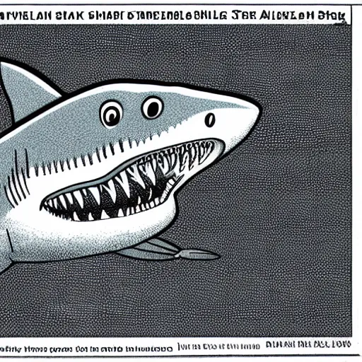Image similar to illustration of a shark with Alien stile retractile mouth