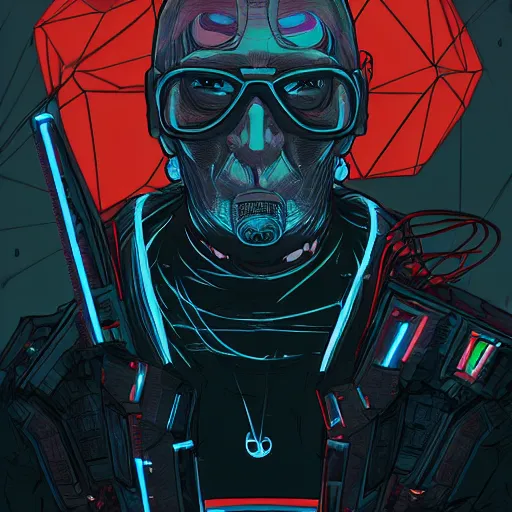 Prompt: cyberpunk sir daniel fortesque as the leader of a futuristic communist nation, cybernetics, sharp lines, digital, artstation, colored in