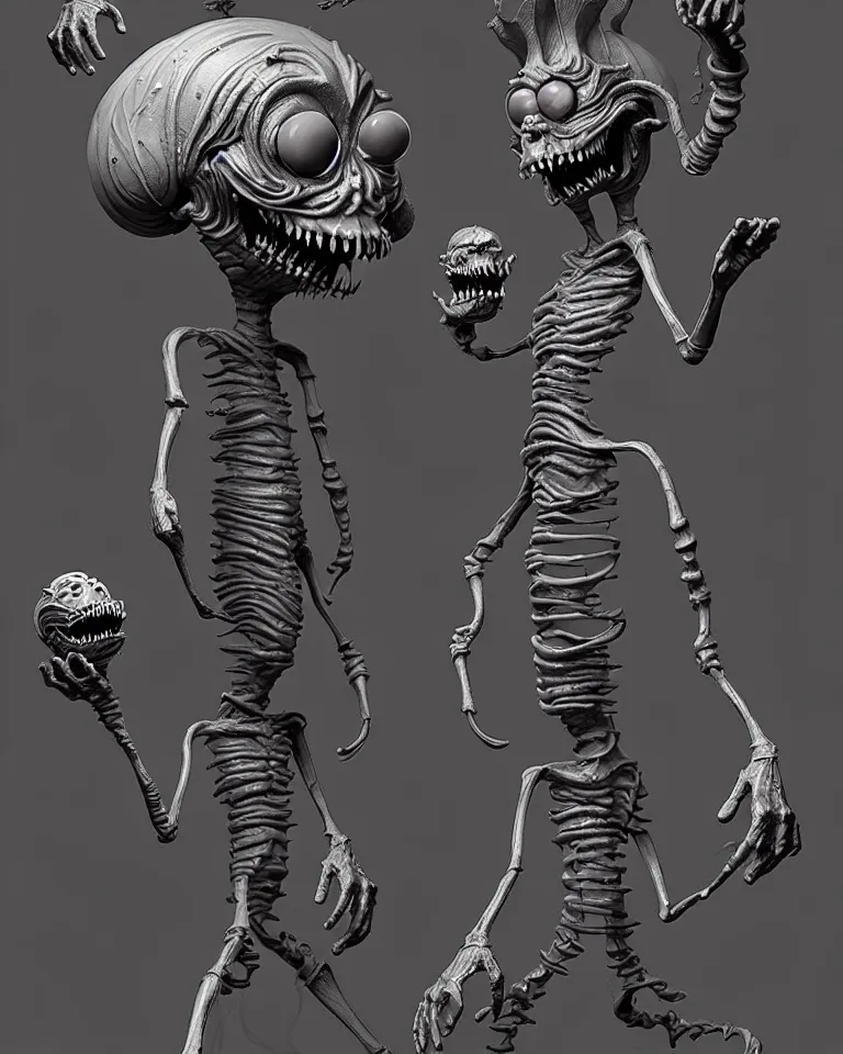 Prompt: your mom is a cosmic horror by bruce brenneise and wayne haag, photorealistic digital concept art, illustration, in the style of cuphead, trending on cgsociety, trending on zbrush central, very intricate zbrush model, zbrush central contest winner