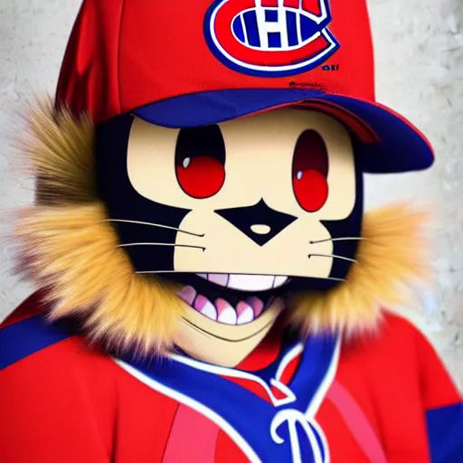 Image similar to anime Portrait of Youppi the Habs Montreal Canadiens Mascot as a very cute powerful and friendly pokemon, highly detailed anime, smooth, sharp focus, dynamic lighting, intricate, trending on ArtStation, illustration pokemon, art by WLOP