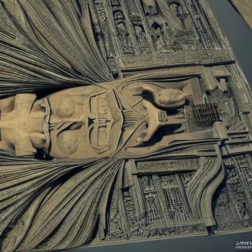 Prompt: an scene of an intricate hyper detailed sphynx in giza, cinematic lighting, bird's - eye view