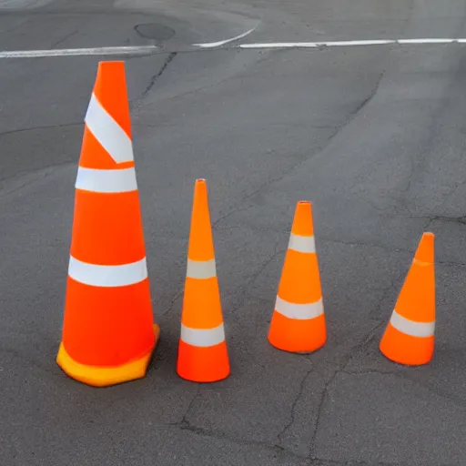 Image similar to Swollen traffic cones