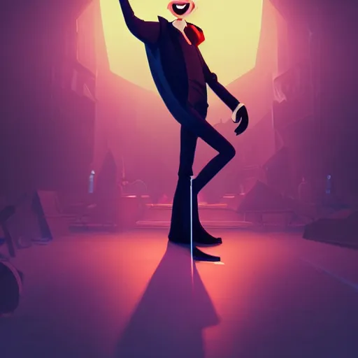 Image similar to full body shot of popstar singer nosferatu at a concert, led lights, mattepainting concept blizzard pixar maya engine on stylized background splash comics global illumination lighting artstation lois van baarle, ilya kuvshinov, rossdraws