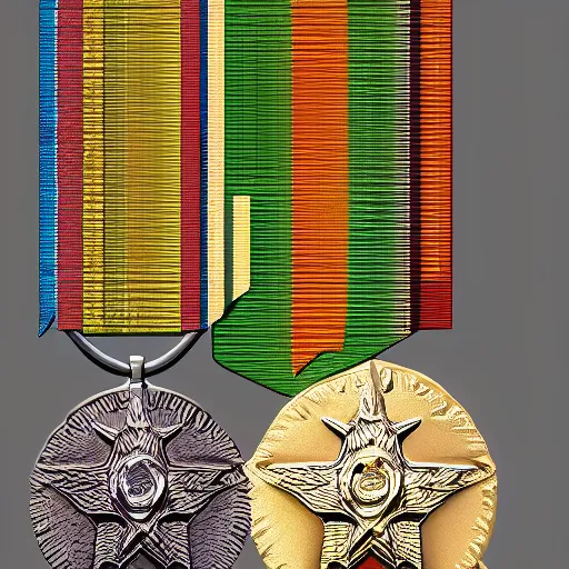 Image similar to military medal, photorealistic, hyperrealistic, detailed