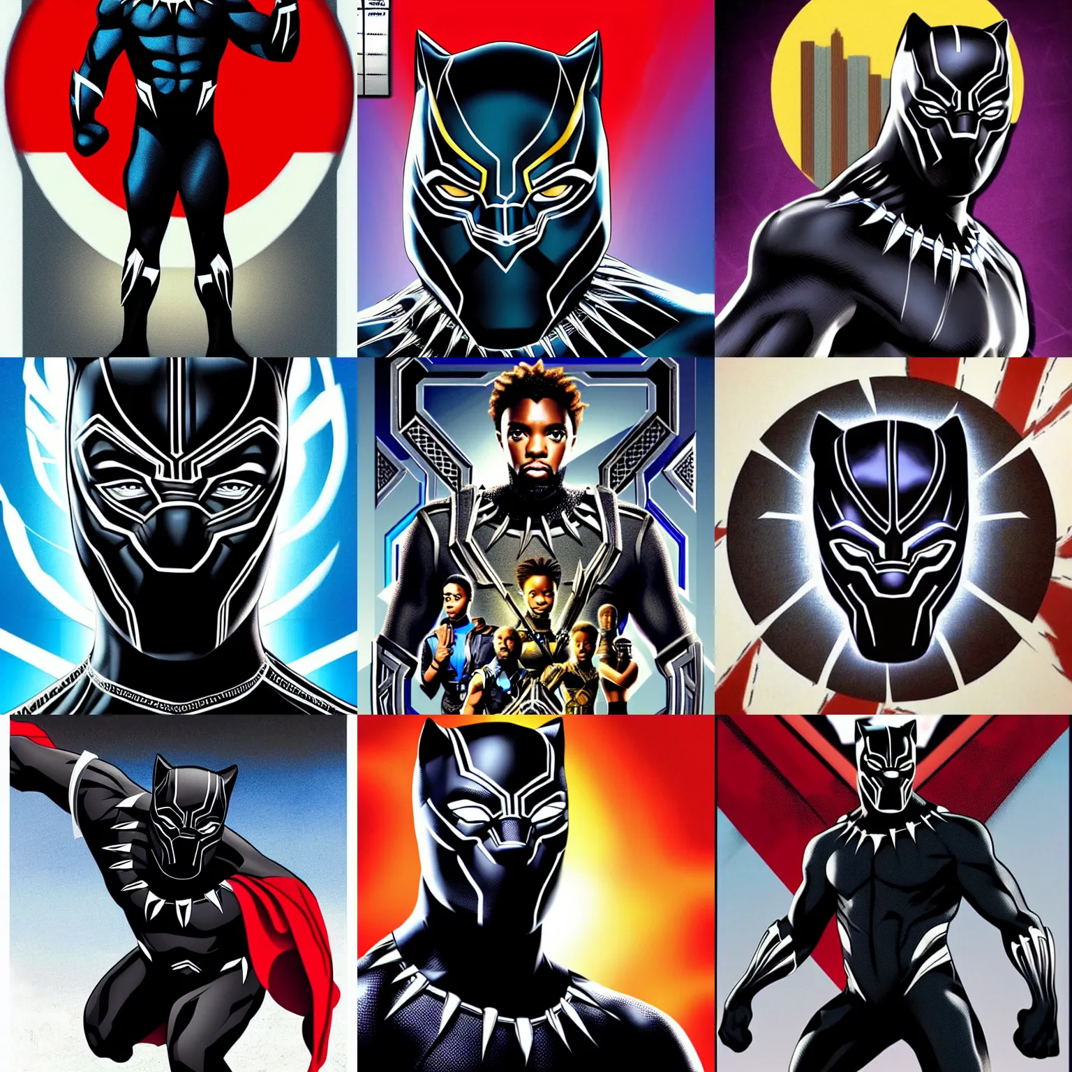 Prompt: black panther superhero with trumps face, detailed, sharp