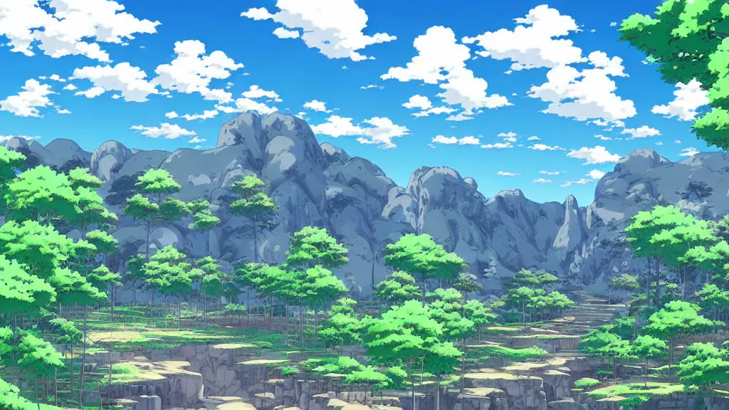 Prompt: beautiful landscape scenery by miyazaki, anime poster, cel shaded