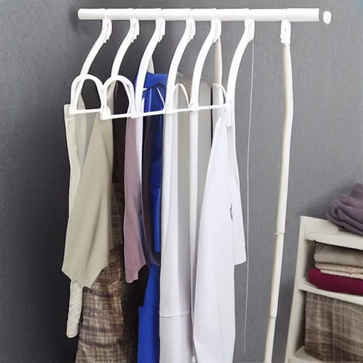 Image similar to Laundry Pole Clothes Drying Rack Coat Hanger, Ceiling Tension Rod Storage Organizer for Indoor