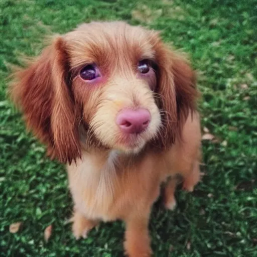 Image similar to “super small long hair brown dog with pointy ears”