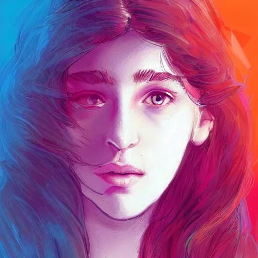 Image similar to birdy british singer, digital art, artstation