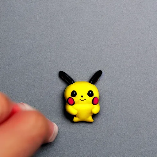 Prompt: a wax Pikachu