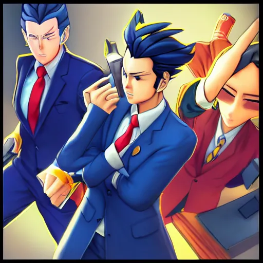 Image similar to Phoenix Wright, 8k trending on artstation