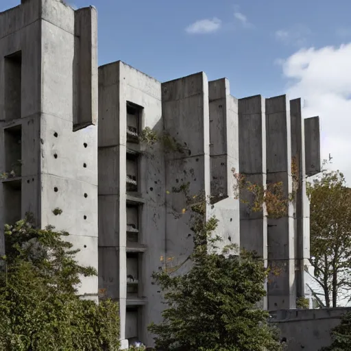 Image similar to scifi brutalist castle with brutalist decoration, brutalist gardens surrouding it, photography