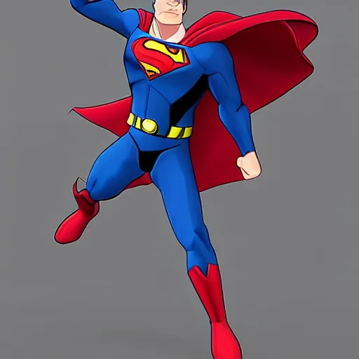 Prompt: Superman in the style of Star Wars, The Clone Wars 3d animated