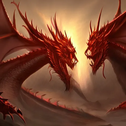 Premium Photo  Image of red dragons as embodiment of danger and evil