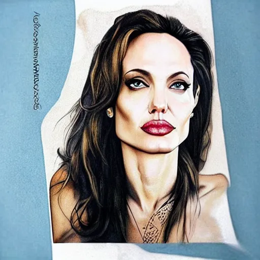 Prompt: “Angelina Jolie portrait, whole body in flower tattoo”