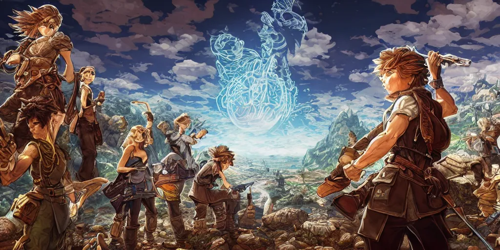 Image similar to now is the time to lift our nation from the quicksands of racial injustice to the solid rock of brotherhood. ultrafine highly detailed colorful illustration, intricate linework, sharp focus, octopath traveler, final fantasy, unreal engine highly rendered, global illumination, radiant light, intricate environment