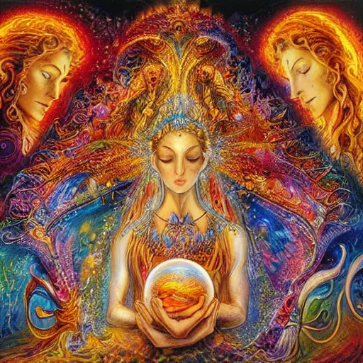 Image similar to the birth of cosmic consciousness by josephine wall and jim fitzpatrick