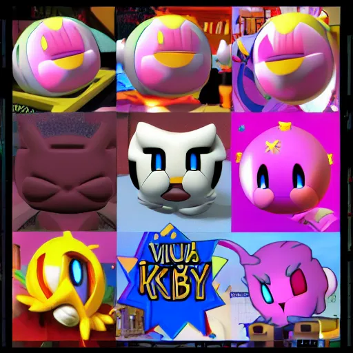 Image similar to video game character kirby