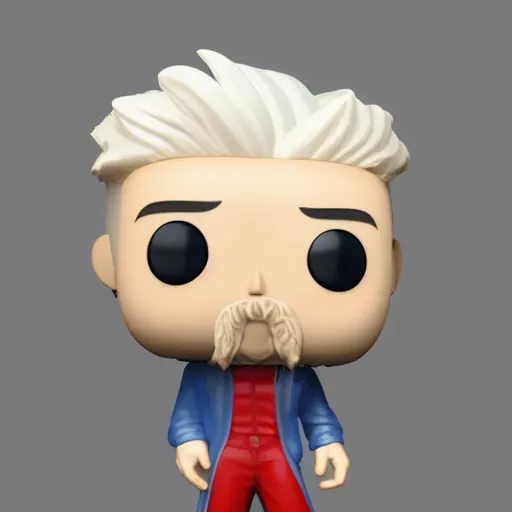 Prompt: funko pop, white man with blonde hair, xqc, 3d character model, funko pop, white background