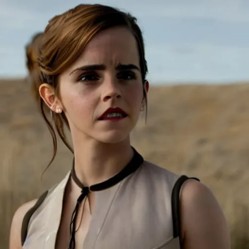 Image similar to still of emma watson in westworld tv series