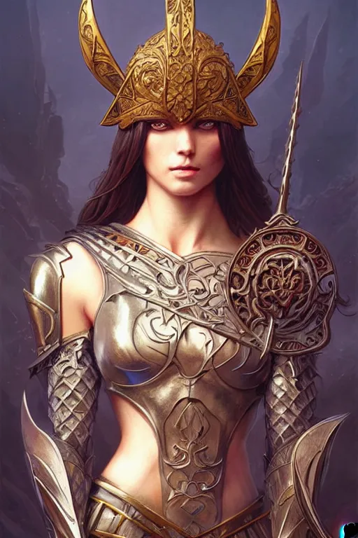 Image similar to Muscular and powerful medieval knight portrait, art nouveau, fantasy, intricate flower designs, elegant, highly detailed, sharp focus, art by Artgerm and Greg Rutkowski