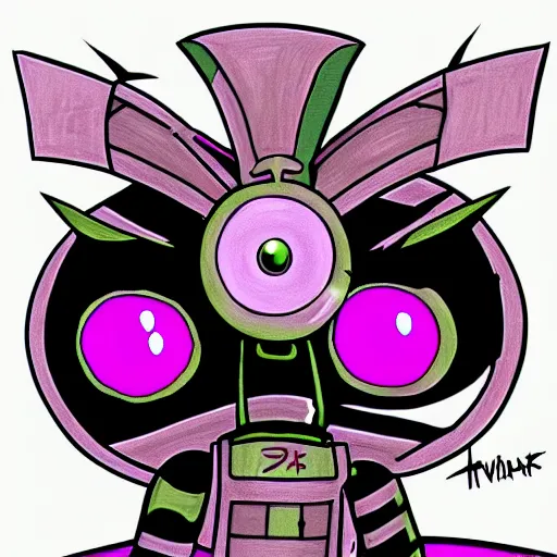 Image similar to invader zim in the style of deviantart