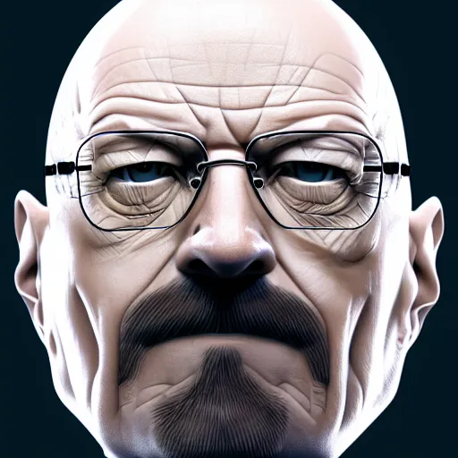 Image similar to walter white's face on a snowball, hyperdetailed, artstation, cgsociety, 8 k