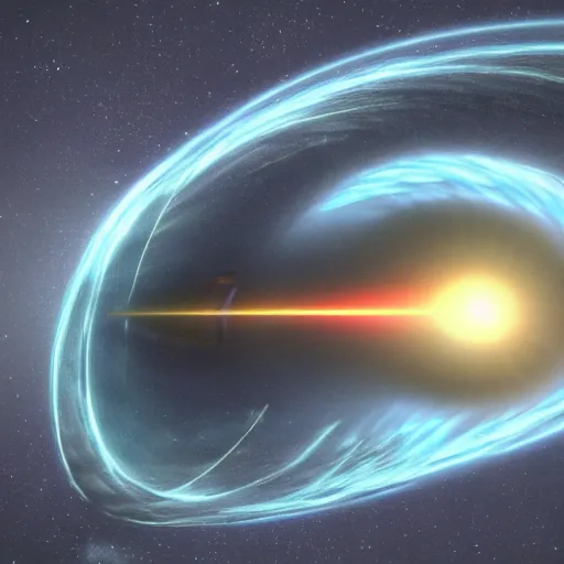 Image similar to a ship entering a wormhole